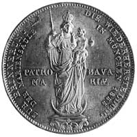 2 guldeny 1855, Monachium, Aw: Głowa i napis, Rw: Madonna z dzieciątkiem i napis, AKS 168