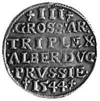trojak 1544, Królewiec, Aw: j.w., Rw: j.w., Kop.III.3, H-Cz.8685