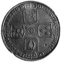 talar 1723, Zellerfeld, Aw: Cztery tarcze herbowe w formie krzyża i napis, Rw: Postać i napis, Dav..