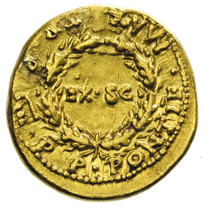 Neron 54-68, aureus 57-58, Rzym, Aw: Głowa cesar