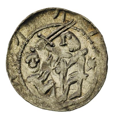 Władysław Wygnaniec 1138-1146, denar, Aw: Rycerz