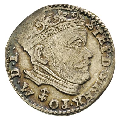 trojak 1585, Wilno, odmiana z herbem Prus pod po