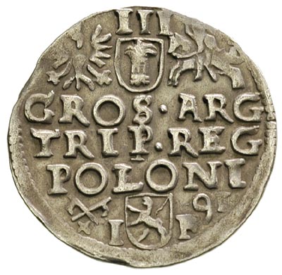 trojak 1591, Poznań, Iger P.91.1.b, patyna