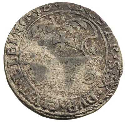szóstak 1658, Elbląg, okupacja szwedzka, popiersie Karola Gustawa, Pfau 483, Ahlström 60 R, rzadki, ciemna patyna