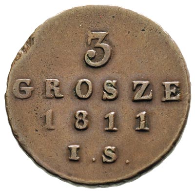 3 grosze 1811, Warszawa, litery IS, Plage 84, Ig