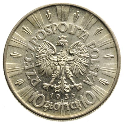 10 złotych 1935, Warszawa, Józef Piłsudski, Parchimowicz 124.b