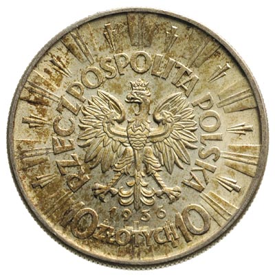10 złotych 1936, Warszawa, Józef Piłsudski, Parchimowicz 124.c, patyna