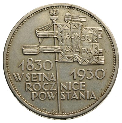 5 złotych 1930, Warszawa, Sztandar, Parchimowicz