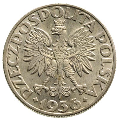 5 złotych 1936, Warszawa, Żaglowiec, Parchimowicz 119