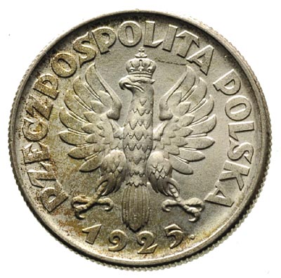 2 złote 1925, Londyn, kropka po dacie, Parchimowicz 109.d, piękny egzemplarz, delikatna patyna