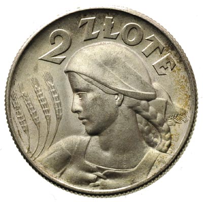 2 złote 1925, Londyn, kropka po dacie, Parchimowicz 109.d, piękny egzemplarz, delikatna patyna