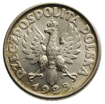 2 złote 1925, Londyn, kropka po dacie, Parchimowicz 109.d, delikatna patyna