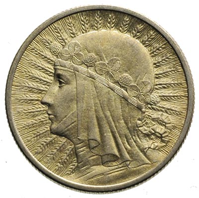 2 złote 1933, Warszawa, Głowa kobiety, Parchimowicz 110.b, piękne