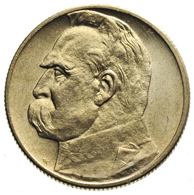 2 złote 1936, Warszawa, Józef Piłsudski, Parchimowicz 111.b, rzadki rocznik, bardzo ładna moneta bez śladów obiegu, ale z mikroryskami