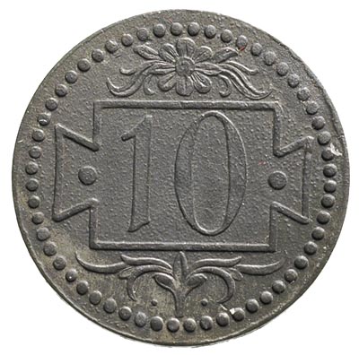 10 fenigów 1920, Gdańsk, odmiana z małą cyfrą 10, Parchimowicz 51, według Artura Jezioro odmiana 56.3/9