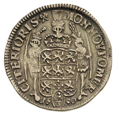 2/3 talara (gulden) 1690, Szczecin, Ahlström 114
