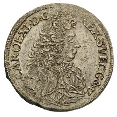 2/3 talara (gulden) 1695, Szczecin, litery ILA, Ahlström 120.a, Dav. 768, patyna