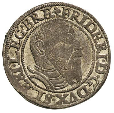 grosz 1545, Legnica, F.u.S. 1370, bardzo ładny, duży blask menniczy