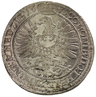 15 krajcarów 1675, Oleśnica, F.u.S. 2302, ładnie zachowane