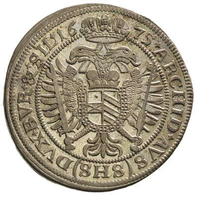 15 krajcarów 1675 SHS, Wrocław, F.u.S. 490, Heri