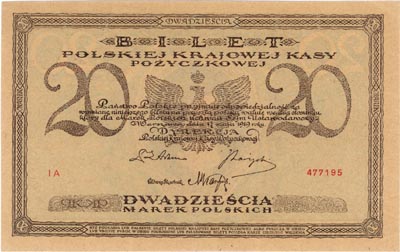 20 marek polskich 17.05.1919, seria IA, Miłczak 21d, Lucow 336 (R2), bardzo ładne