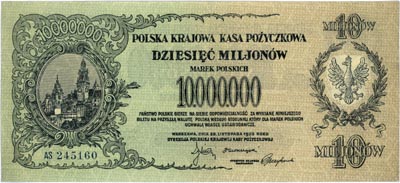 10.000.000 marek polskich 20.11.1923, seria AS, Miłczak 39b, Lucow 459 (R5)