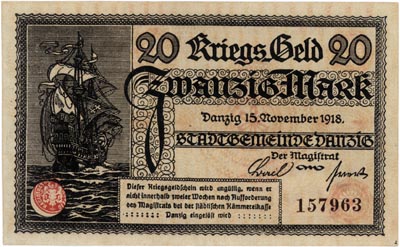 20 marek 15.11.1918, na stronie odwrotnej pieczęć \Ungültig!, Ros. 789,"I,1