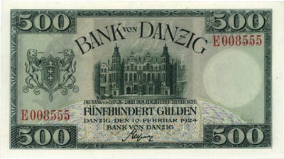 500 guldenów 10.02.1924, seria E, Miłczak G45, Ros. 836, bardzo rzadkie, pięknie zachowane