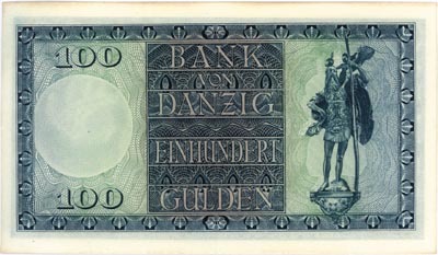 100 guldenów 1.08.1931, seria D/A, Miłczak G50b, Ros. 841, przebarwienia na marginesie, ale piękny egzemplarz