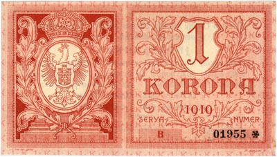 Lwów, 1 korona 5.06.1919, seria B, Podczaski G-203-B-2, piękna