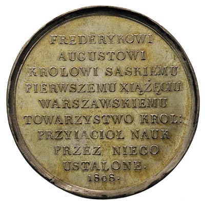 medal autorstwa Jana Ligbera wybity w 1808 r. i 