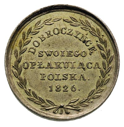 Aleksander I, medal 1826 r., Aw: Popiersie cara 