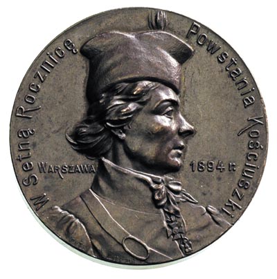 Tadeusz Kościuszko, medal autorstwa Wiesława Zar