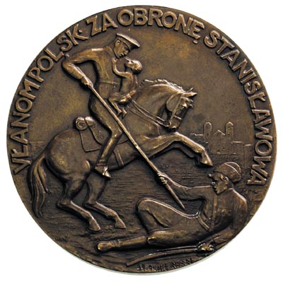 medal na pamiątkę obrony Stanisławowa autorstwa 