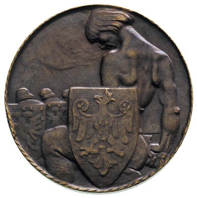 Oswobodzenie Krakowa, medal sygnowany JR (Jan Ra