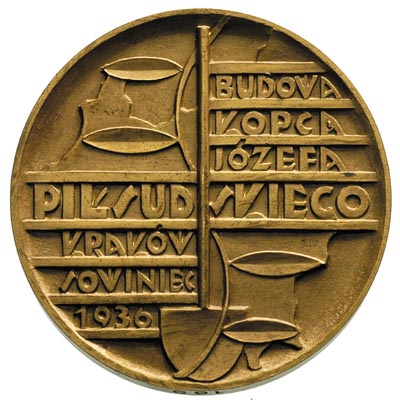 budowa kopca Józefa Piłsudskiego, medal autorstw