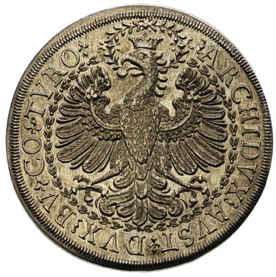 Leopold I 1657-1705, dwutalar bez roku, Hall, srebro 57.51 g, Dav. 3247, Herinek 569, bardzo ładnie zachowany