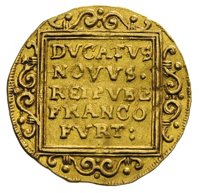 dukat 1639, Frankfurt, Fr. 972, Joseph/Fellner 430, złoto 3.43 g, lekko gięty