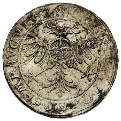 Jan Fryderyk 1552-1554, talar 1552, Dav. 9748, Schnee 144, nierównomierna patyna, rzadki
