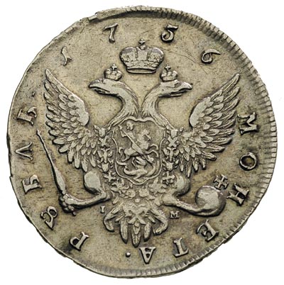 rubel 1756 CG<, Petersburg, Diakov 339