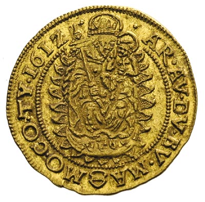 Maciej II 1608-1619, dukat 1612 K-B, Krzemnica, złoto 3.49 g, Huszar 1082, Fr. 81, wyśmienity