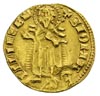 Ludwik Węgierski 1342-1370-1382, goldgulden, Aw: Tarcza herbowa w ozdobnym obramowaniu, Rw: Św. Ja..