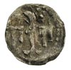 Jadwiga 1386-1399, denar koronny, Aw: Orzeł z głową zwróconą w lewo, Rw: Tarcza herbowa Andegawenó..