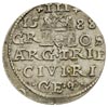 trojak 1588, Ryga, małe popiersie króla, Iger R.88.1.a, Gerbaszewski 2, rzadki