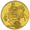 dukat wikariacki 1711, Drezno, Aw: Król na koniu, Rw: Dwa stoły z insygniami, złoto 3.47 g, Merseb..