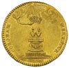dukat okolicznościowy 1737, Drezno, Aw: Napis, Rw: Ołtarz i dwa serca, złoto 3.47 g, Merseb. 1825,..