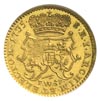 półdukat 1735, Drezno, Merseb. 1682, Fr. 2829, moneta w pudełku NGC z certyfikatem MS 64, z 15. au..