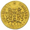 odbitka w złocie trojaka 1755, Gdańsk, złoto 3.4
