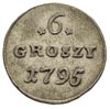 6 groszy 1795, Warszawa, cyfry daty ściśnięte, P