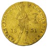 dukat 1831, Warszawa, kropka przed pochodnią, złoto 3.47 g, Plage 269, Fr. 114, lekko pogięty